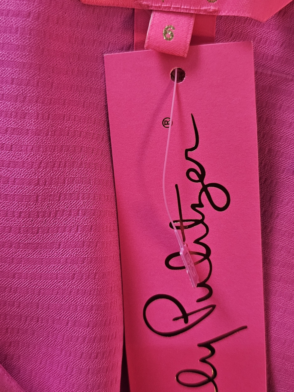 Lilly Pulitzer Jaylene Size 6 NWT Pink Peplum V-Neck Blouse - Picture 9 of 12